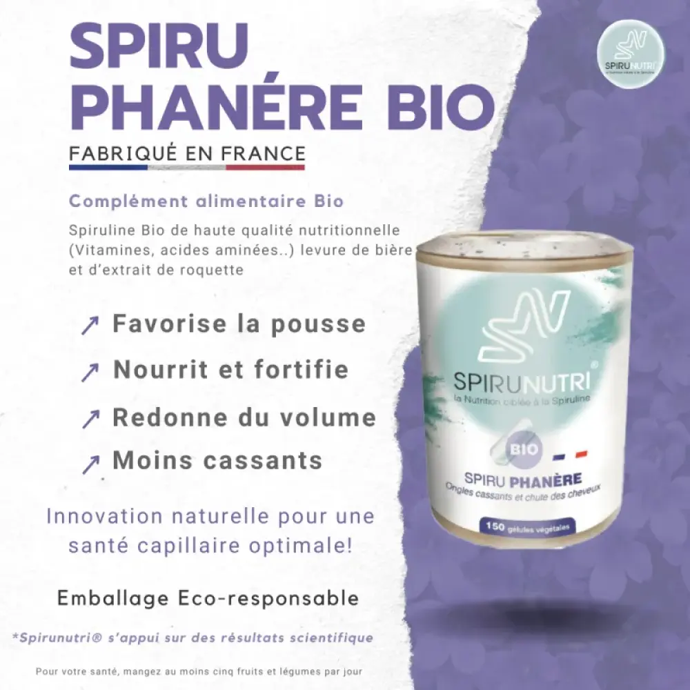 Spiru Phanère Bio - Cheveux et ongles — SpiruNutri