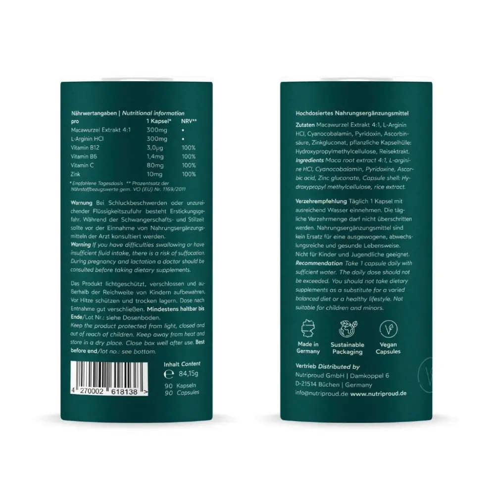 Maca plus L-Arginine — Nutriproud