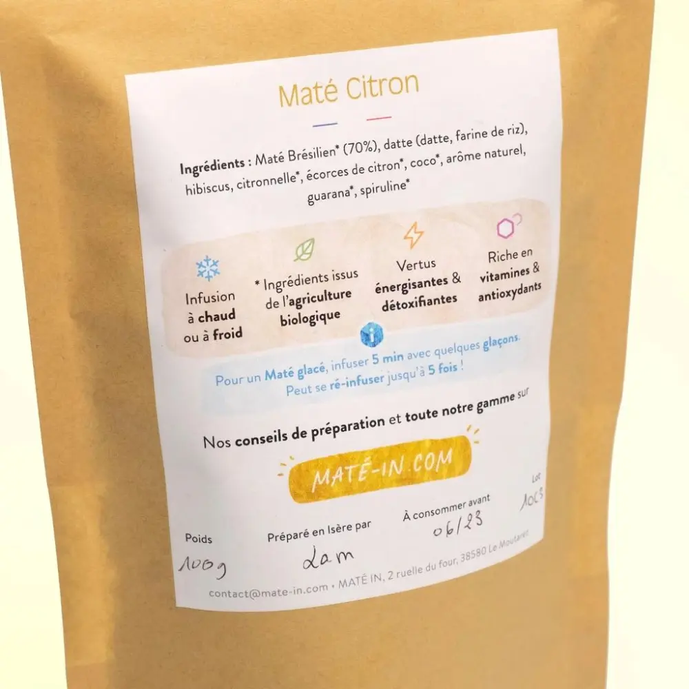 Maté Bio Citron — MATÉ IN