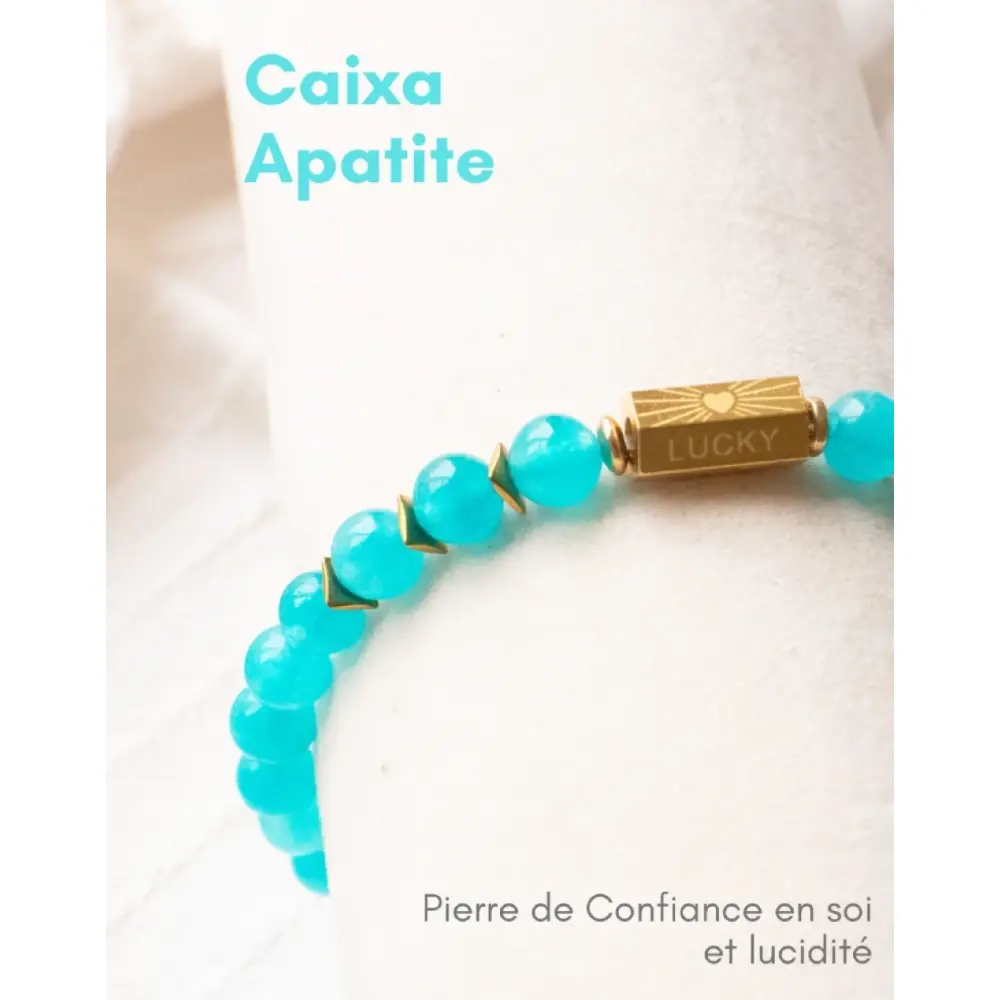 Pulsera de Apatito Caixa en piedra natural — Paloma de Bahia