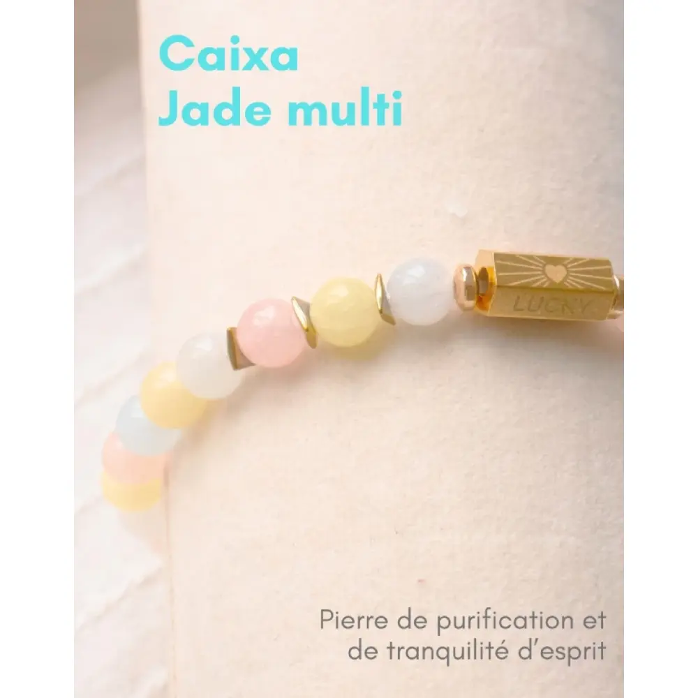 Multi Caixa Jade Armband aus Naturstein — Paloma de Bahia