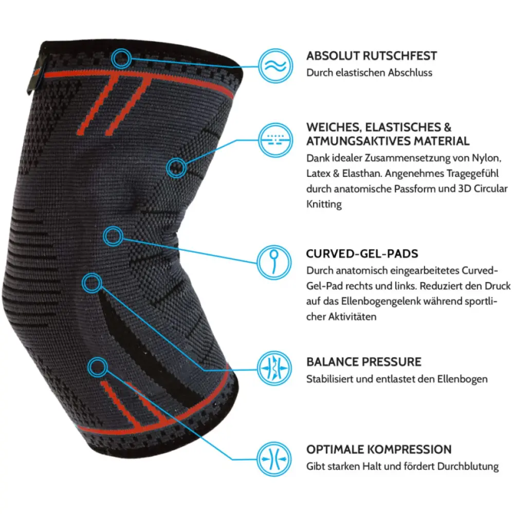 Ellenbogenbandage Upgraded Rot — Agile Now