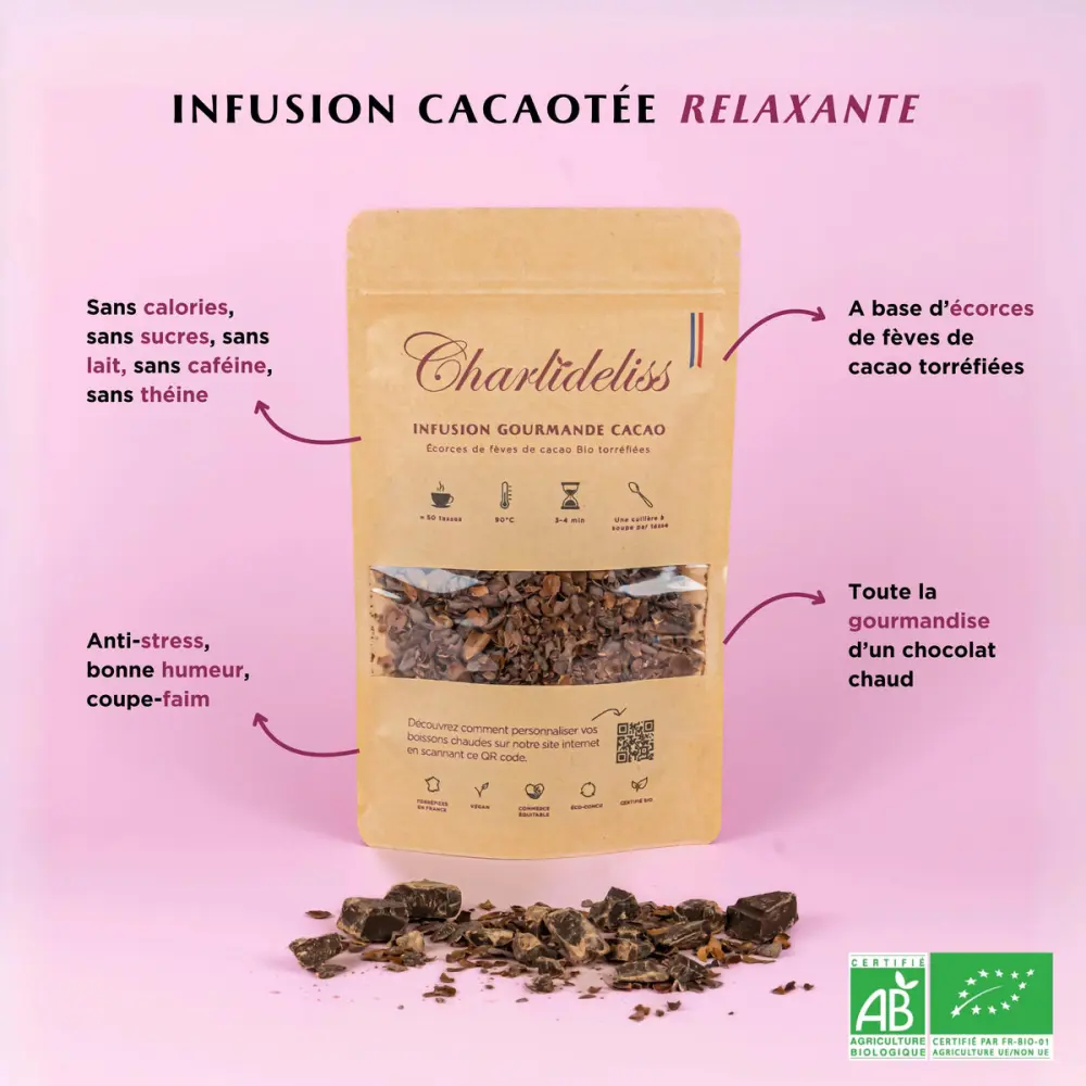 Infusion Cacaotée Relaxante - 100g — Charlidéliss