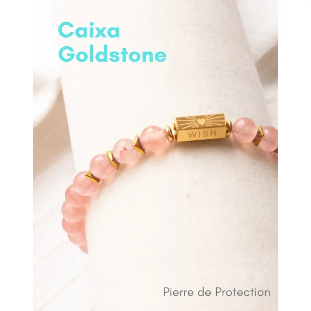 Bracciale Gold Stone Caixa in pietra naturale — Paloma de Bahia