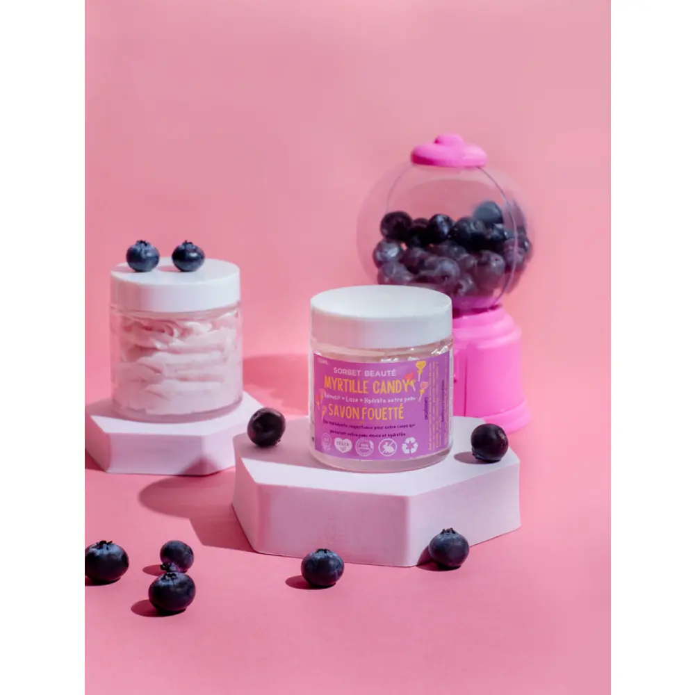 Savon fouetté Myrtille Candy — Sorbet Beauté
