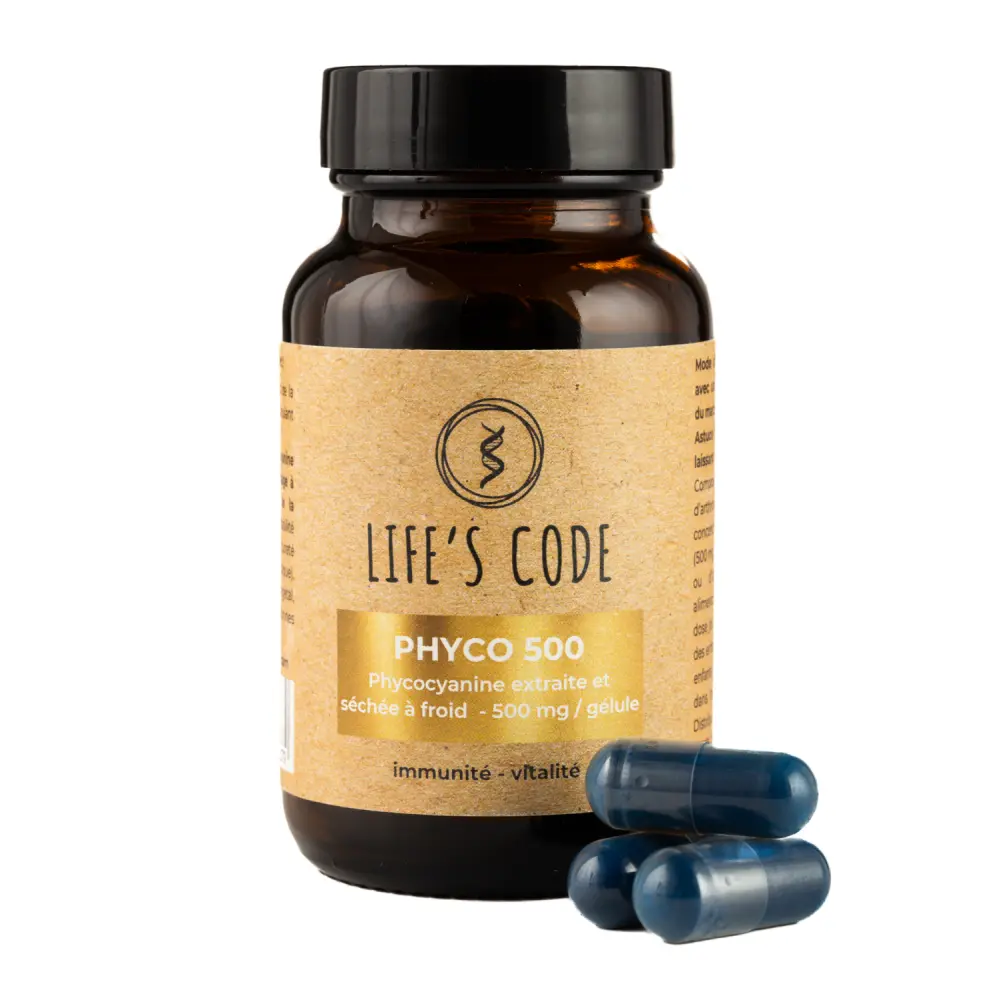 Phycocyanine lyophilisée 500 mg - 30 gélules véganes — LIFE'S CODE