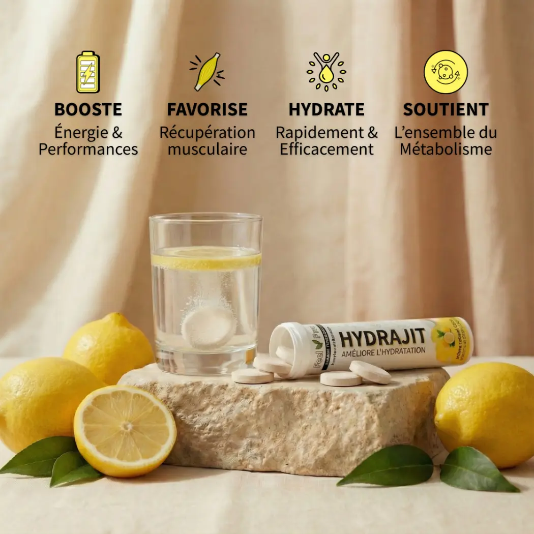 Hydrajit - Pastilles Hydratation & Shilajit (Goût Citron) — feel-pure.fr