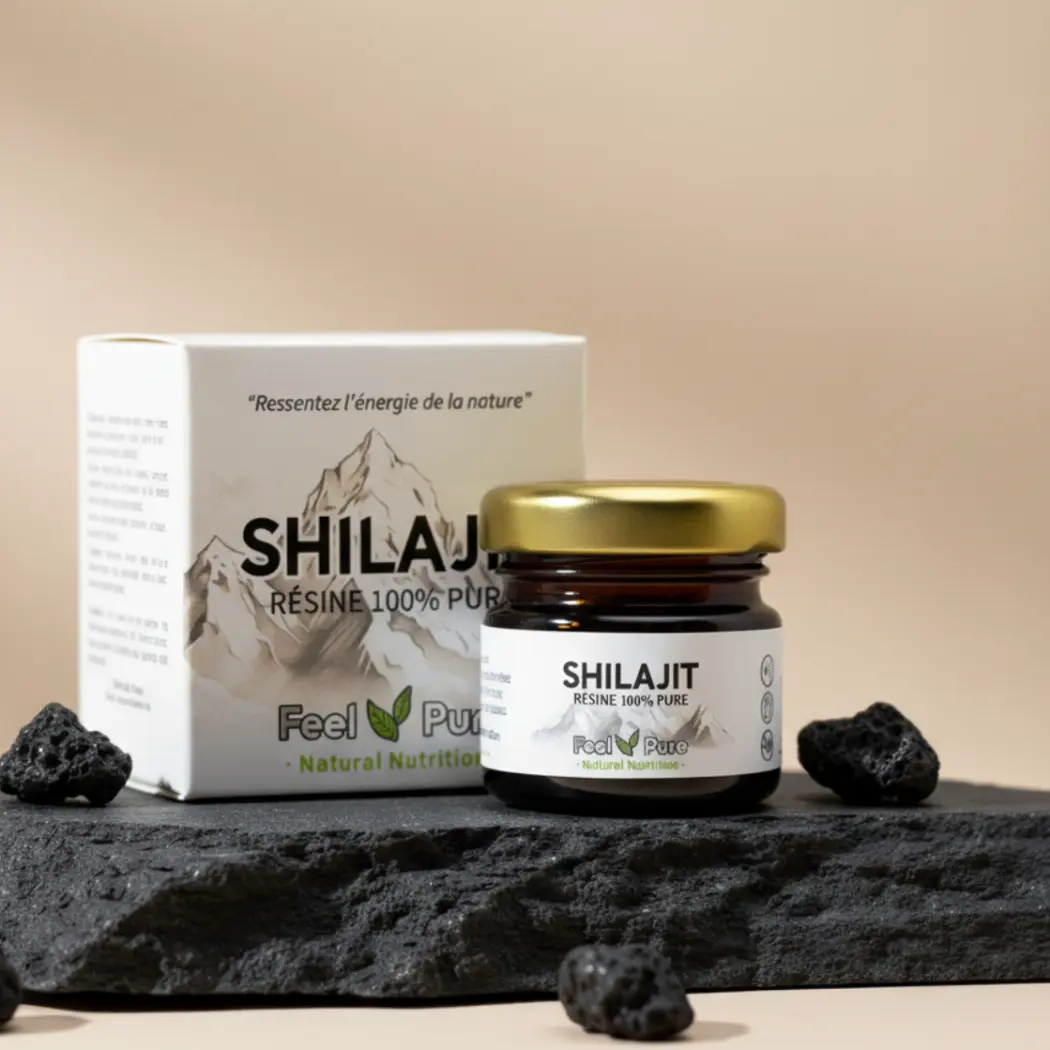 Résine de Shilajit pure, plus de 75 % d'acide fulvique - pot de 30 g — feel-pure.fr