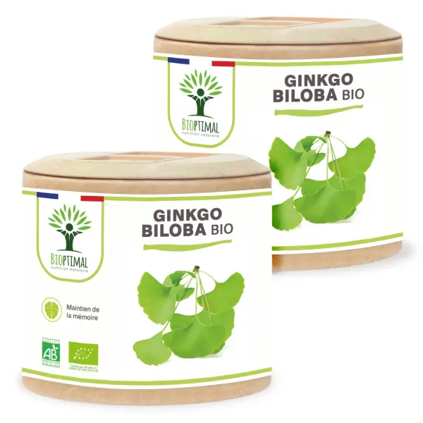 Ginkgo Biloba bio - 2 x 60 - 120unités