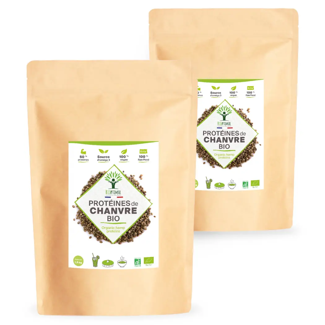 Protéine de chanvre bio - 3000 g — BIOPTIMAL
