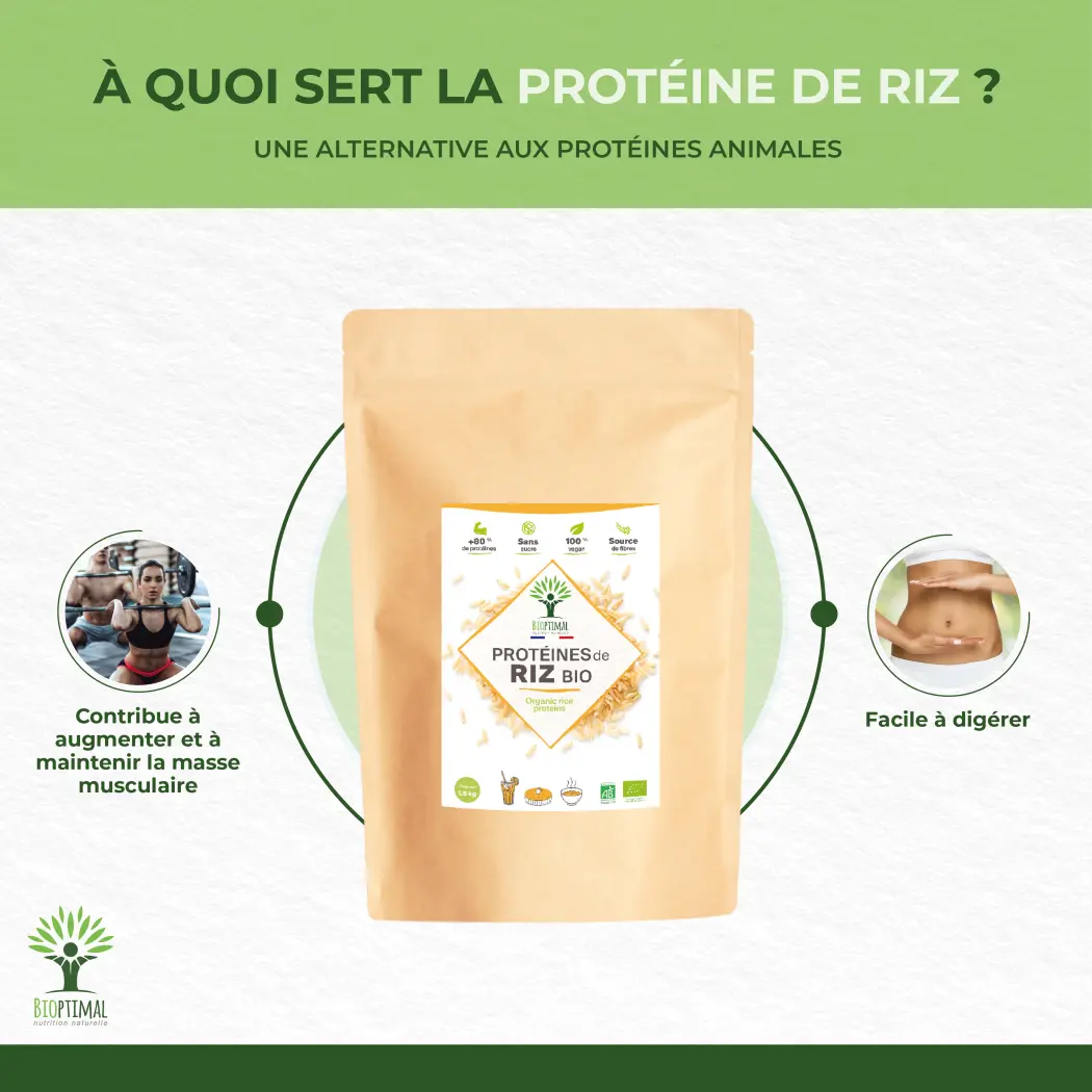 Protéine de riz bio - 3000 g — BIOPTIMAL