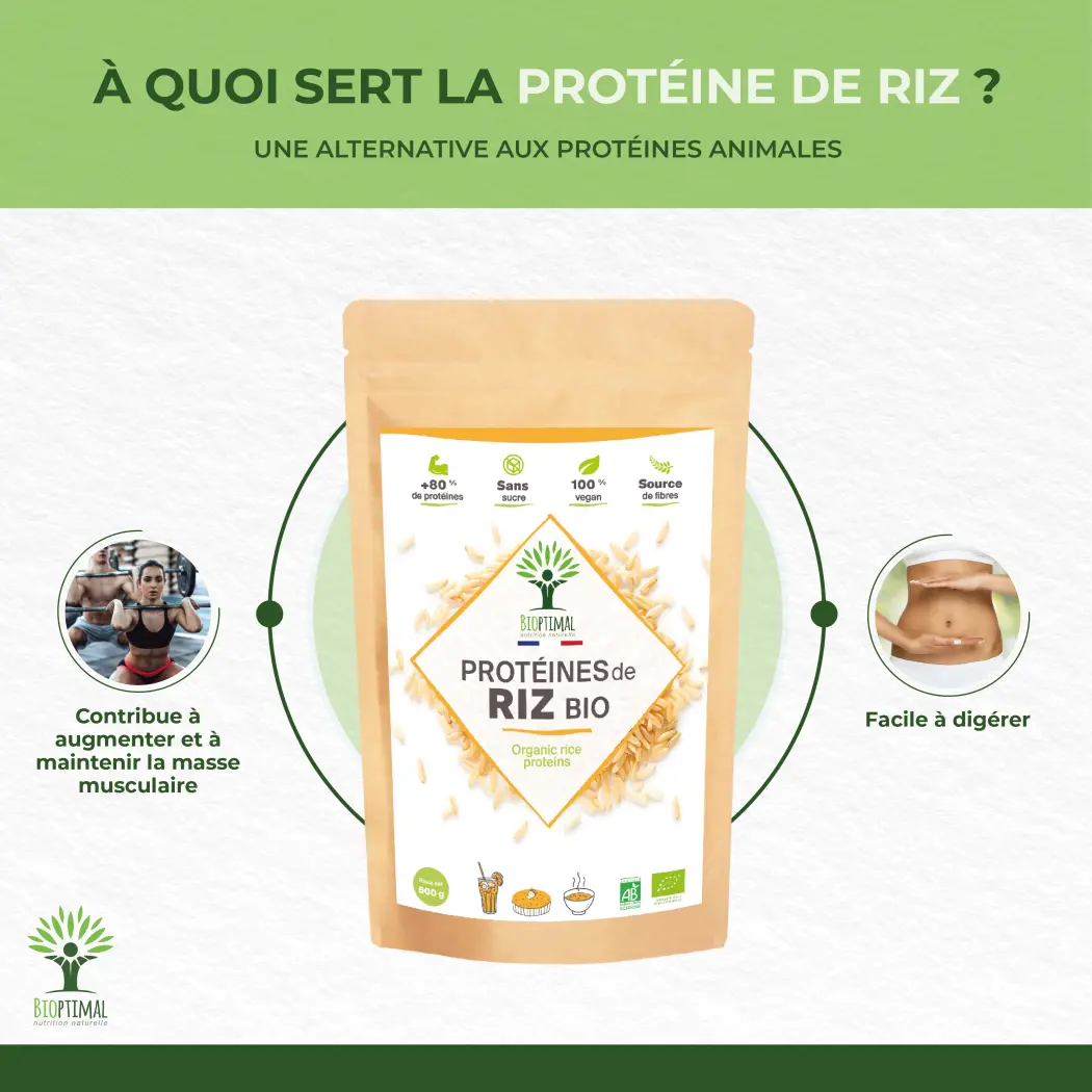 Protéine de riz bio - 500 g — BIOPTIMAL