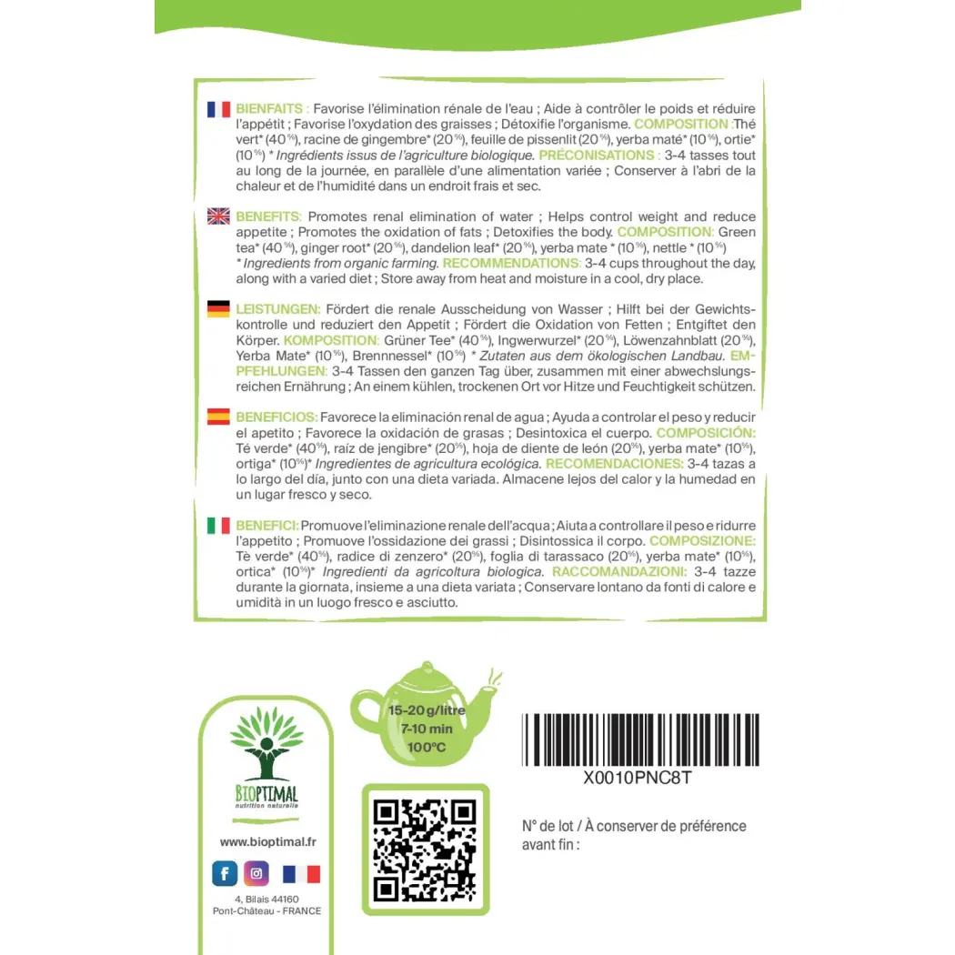 Thé Minceur & Détox Bio — BIOPTIMAL