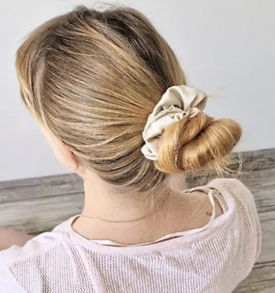 Chouchou en soie naturelle beige - unités, Beige