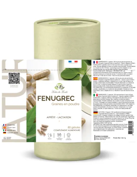 Fenugrec – 80 Gélules Végétales 