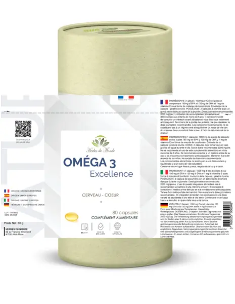 Excellence Oméga-3 – 80 Capsules