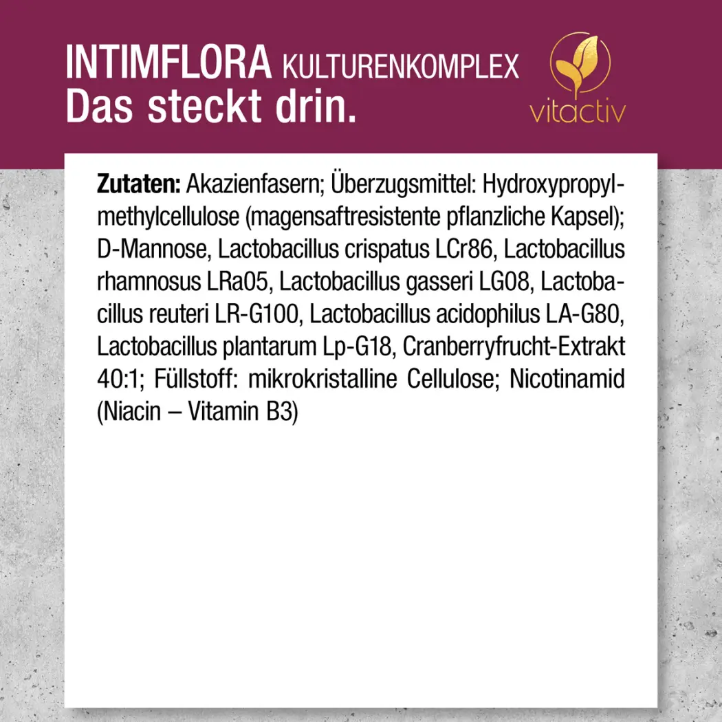 Vitactiv INTIMFLORA KULTURENKOMPLEX — Green Future E-Commerce GmbH