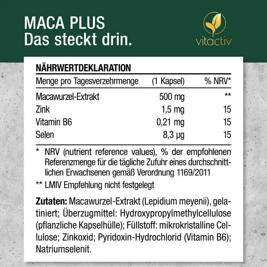 Vitactiv MACA plus — Green Future E-Commerce GmbH