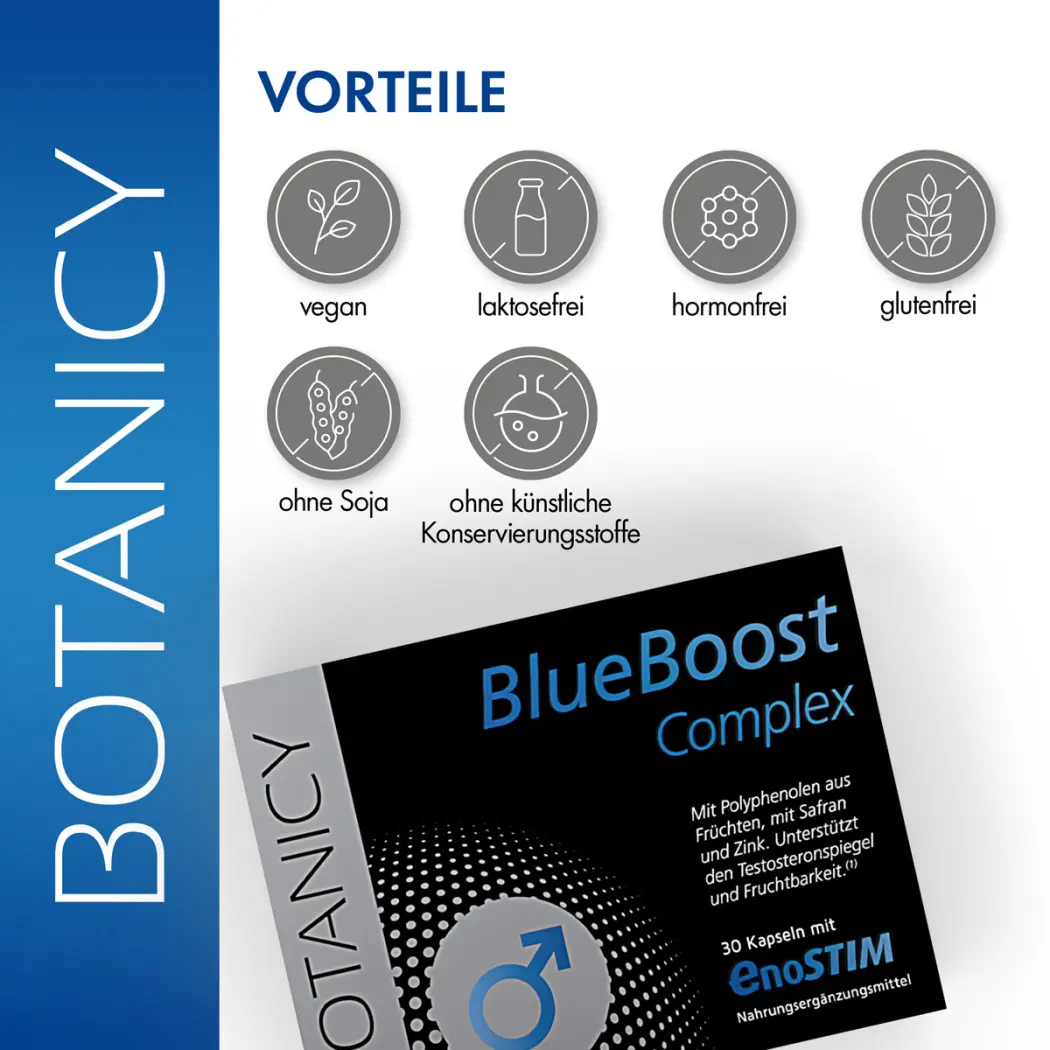 Botanicy BLUE BOOST Complex - Natürliche Formel für das männliche Wohlbefinden — Green Future E-Commerce GmbH