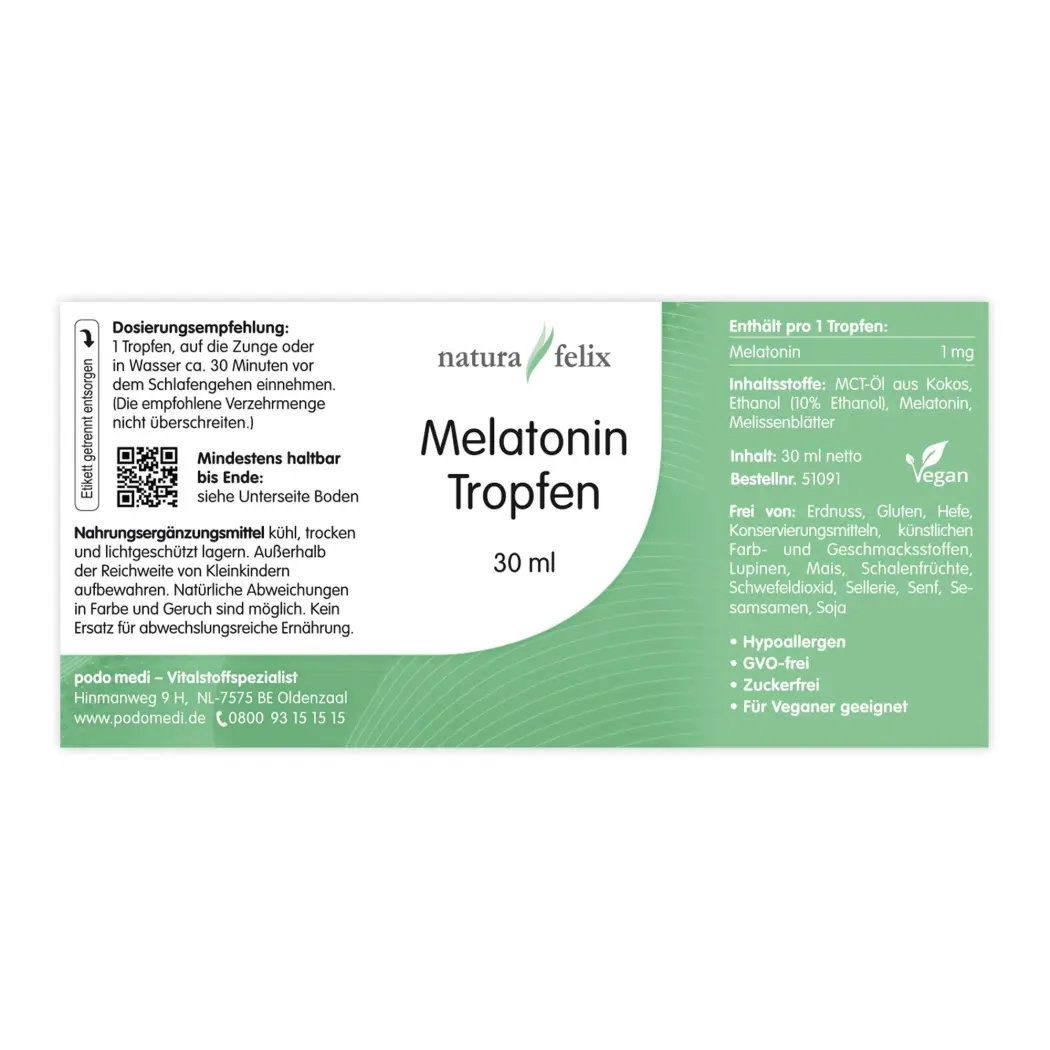 natura felix Melatonin Tropfen — woscha
