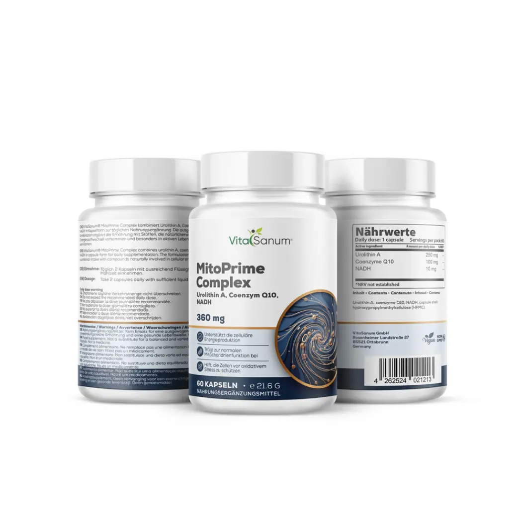VitaSanum MitoPrime Complex, Urolithine A, Q10, NADH — VitaSanum
