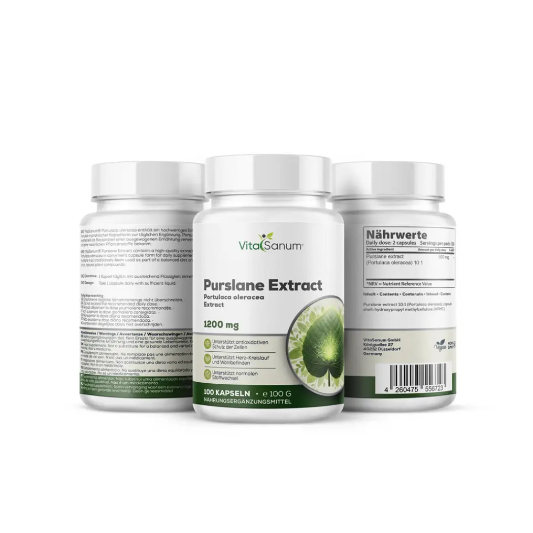 Portulak-Extrakt 500 mg - 100 Kapseln — VitaSanum