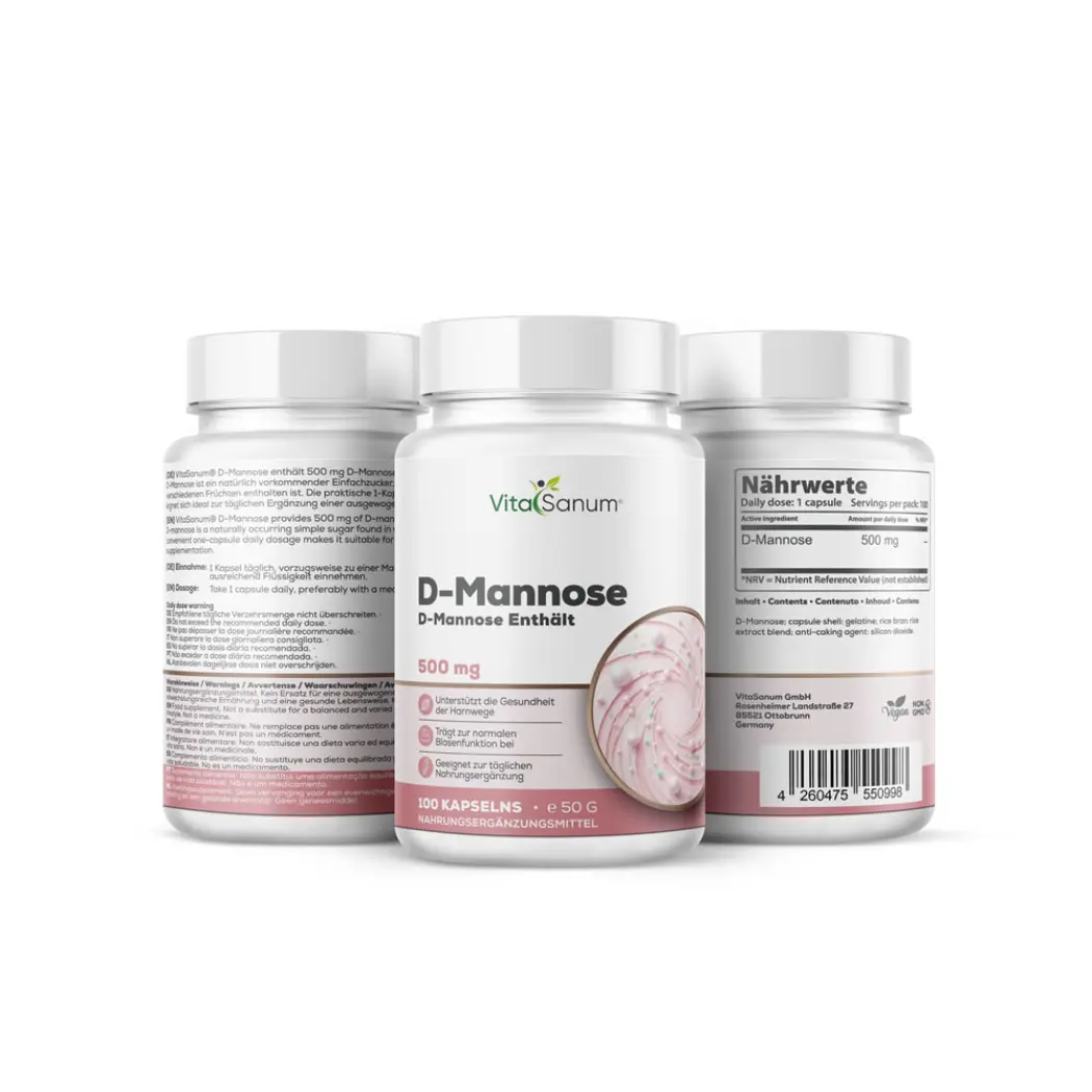VitaSanum D-Mannose 500 mg – 100 Kapseln — VitaSanum