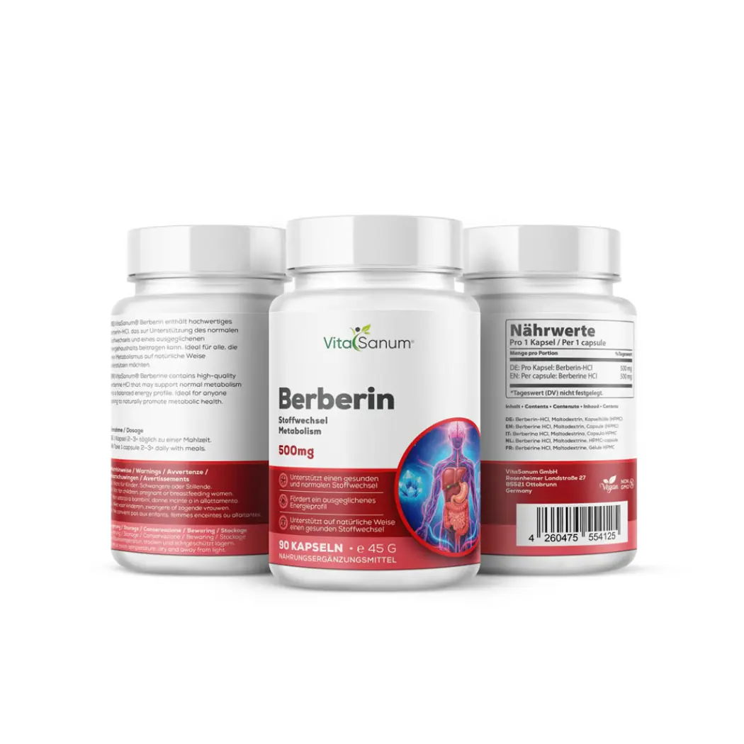 VitaSanum Berbérine 500 mg – 90 gélules — VitaSanum