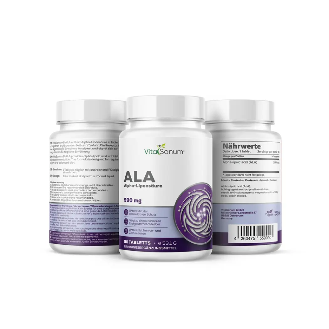 VitaSanum Alpha-Liponsäure 590 mg – 90 Tabletten — VitaSanum