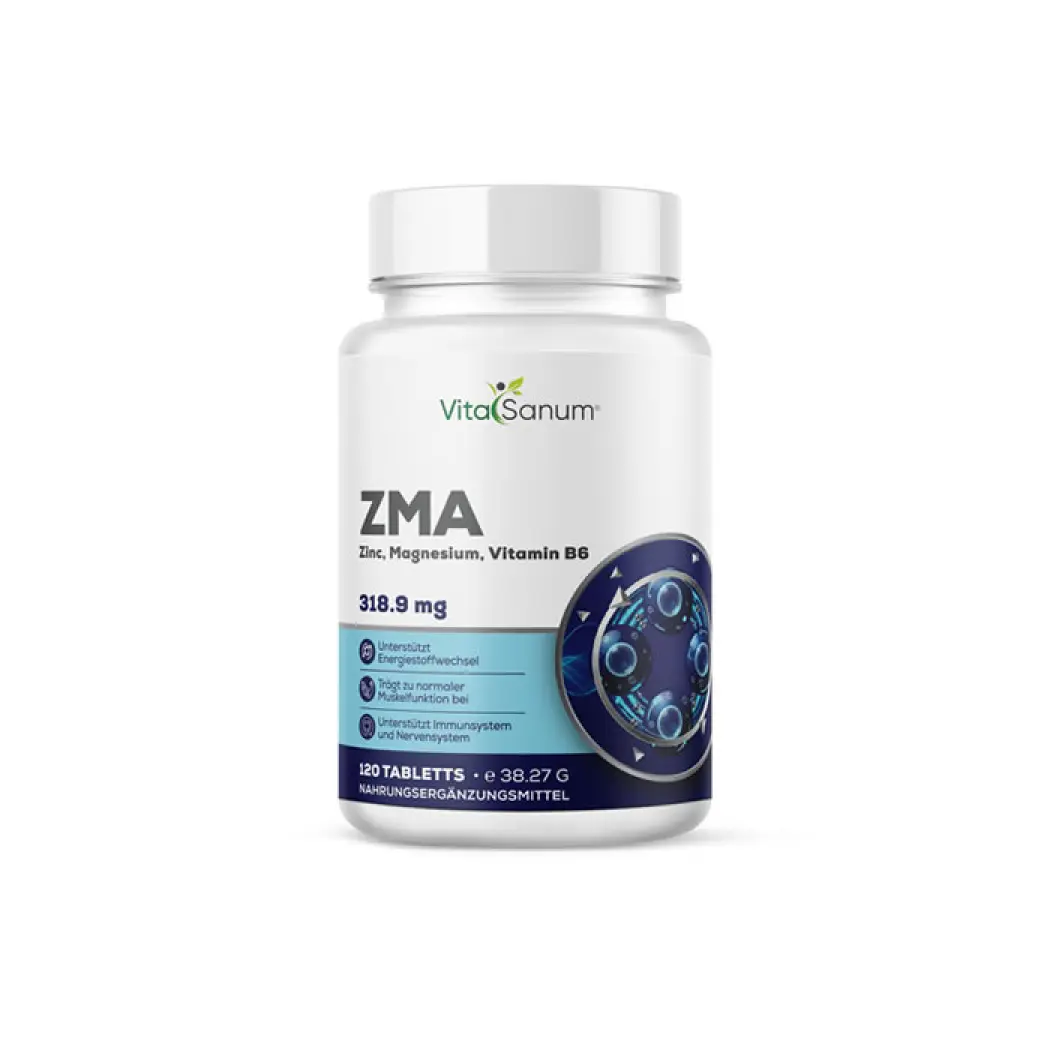 VitaSanum ZMA Magnésium Zinc B6 318,9 mg – 120 comprimés — VitaSanum