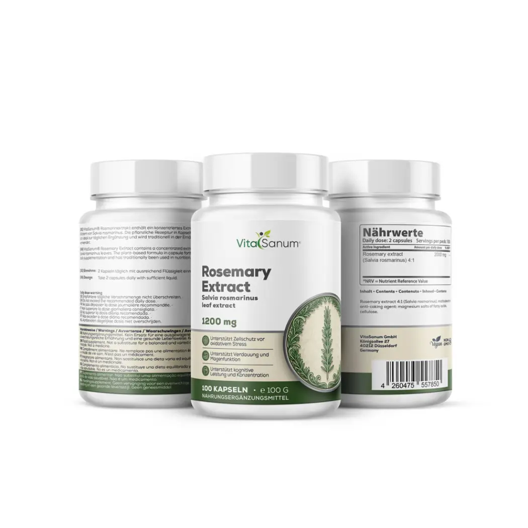 VitaSanum Extrait de romarin 1000 mg – 100 gélules — VitaSanum
