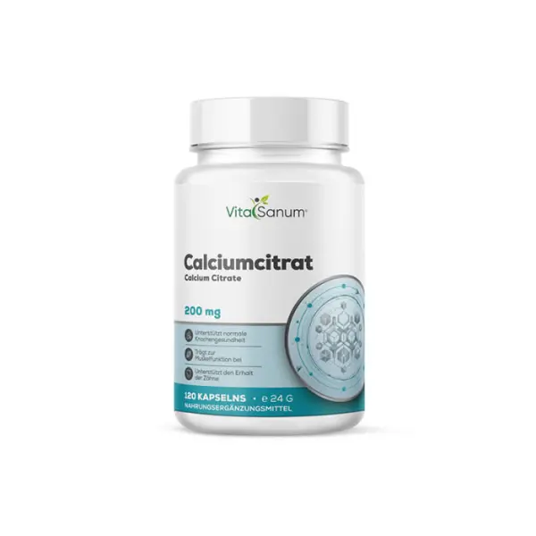 Citrate de calcium 200 mg – 120 gélules