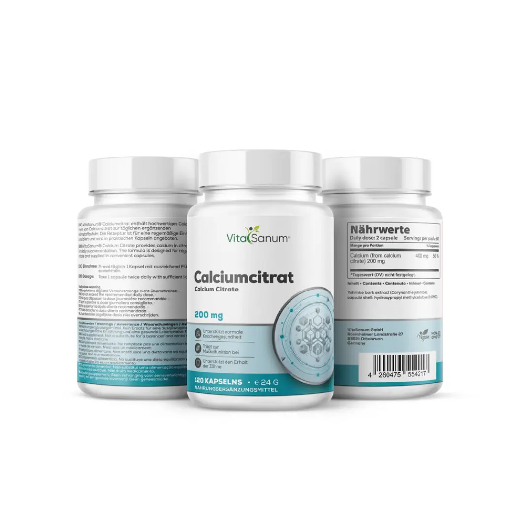 VitaSanum® Calciumcitrat 200 mg 120 Kapseln — VitaSanum