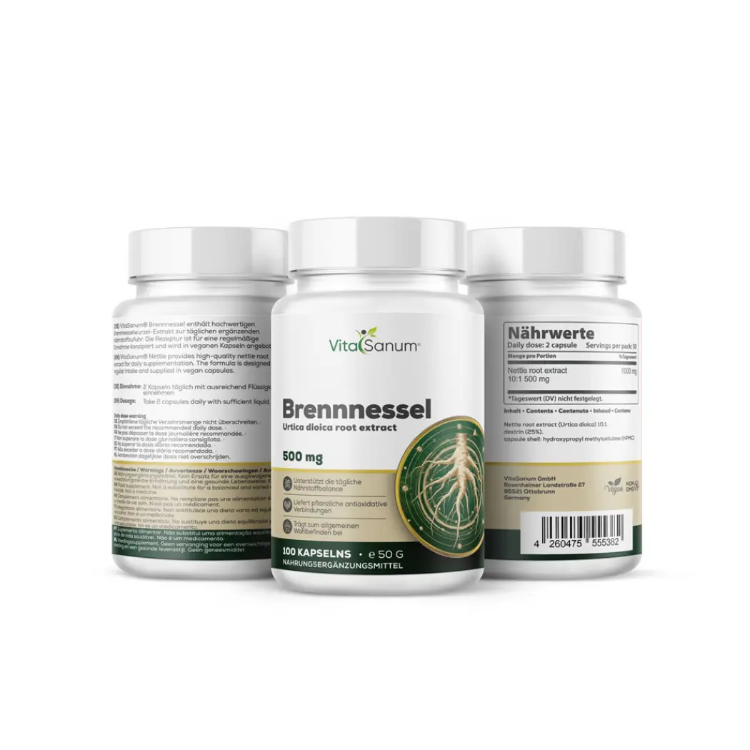 VitaSanum Extrait de racine d'ortie 1000 mg – 100 gélules — VitaSanum