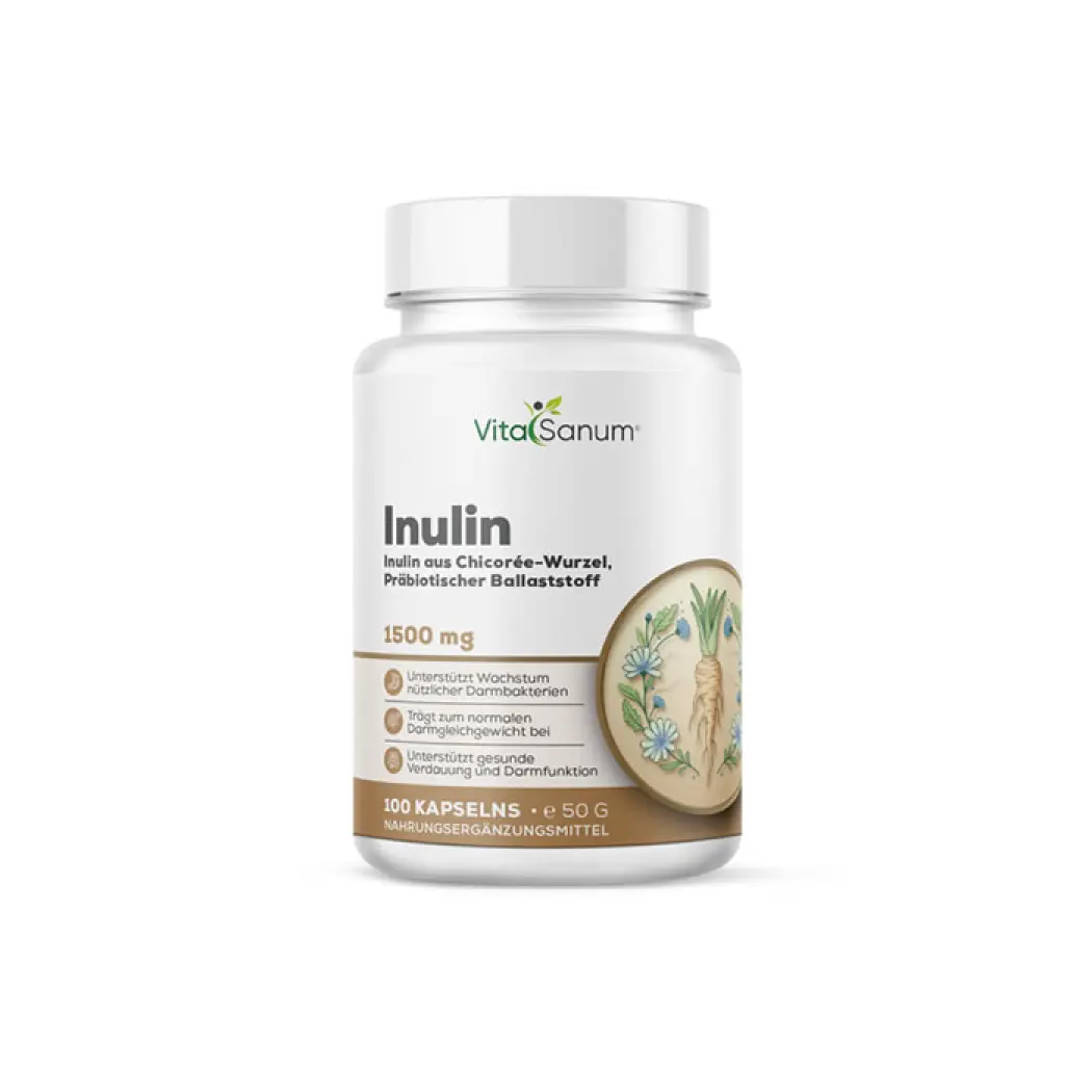 Inulin aus Chicorée-Wurzel 1500 mg, 100 Kapseln — VitaSanum