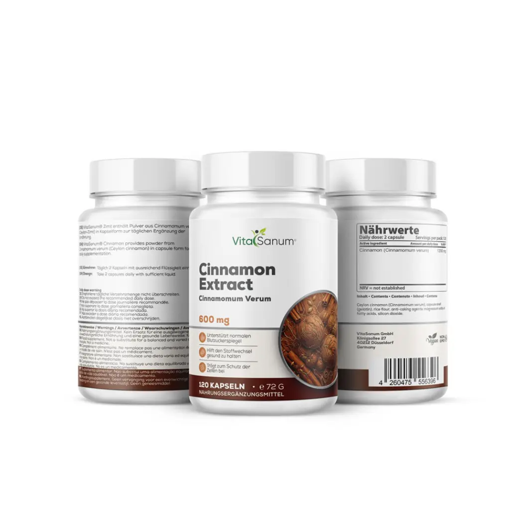 VitaSanum Cannelle de Ceylan 1 200 mg – 120 gélules — VitaSanum