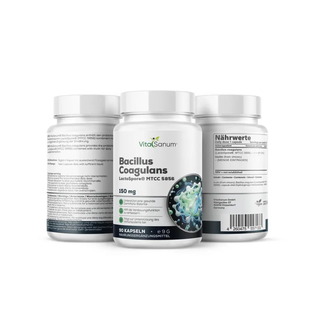 Probiotique Bacillus coagulans LactoSpore® 150 mg - 60 gélules — VitaSanum