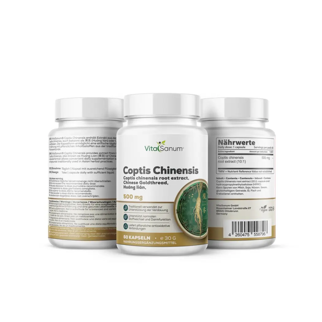 Coptis Chinensis 500 mg - 60 Kapseln — VitaSanum