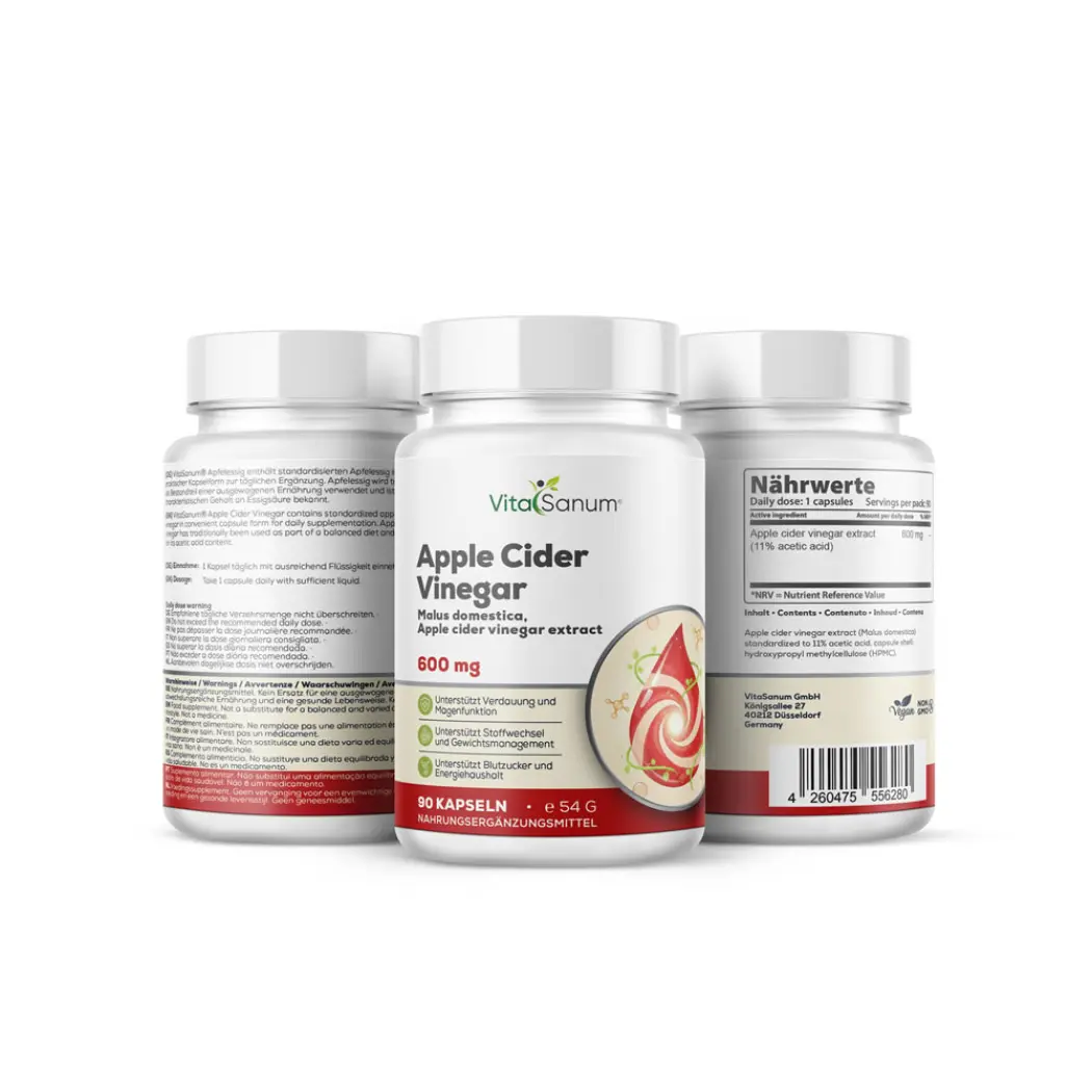 VitaSanum Apfelessig Extrakt 600 mg – 90 Kapseln — VitaSanum