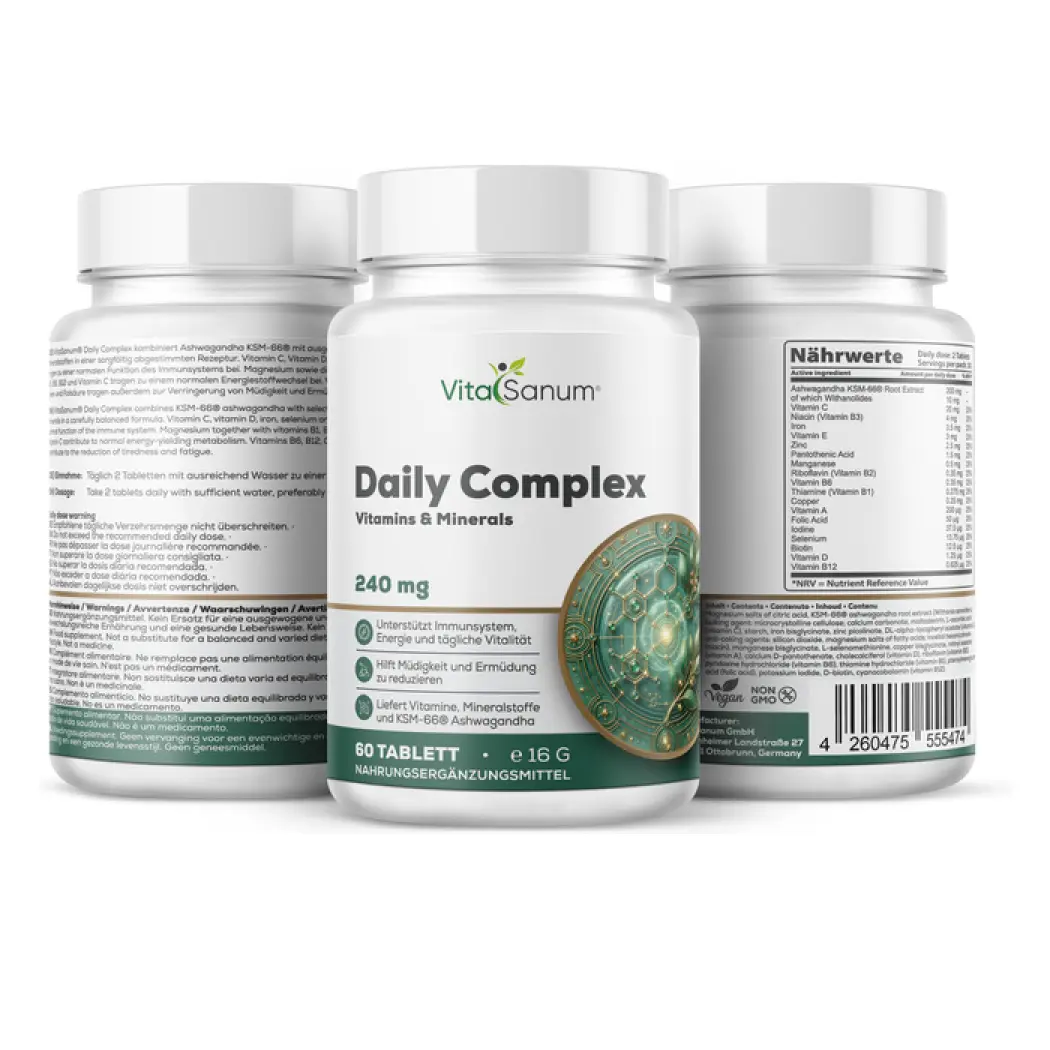 VitaSanum Complexe quotidien Ashwagandha 200 mg – 60 comprimés — VitaSanum
