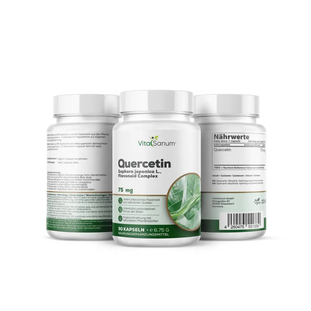Quercétine 75 mg – 90 gélules végétales — VitaSanum