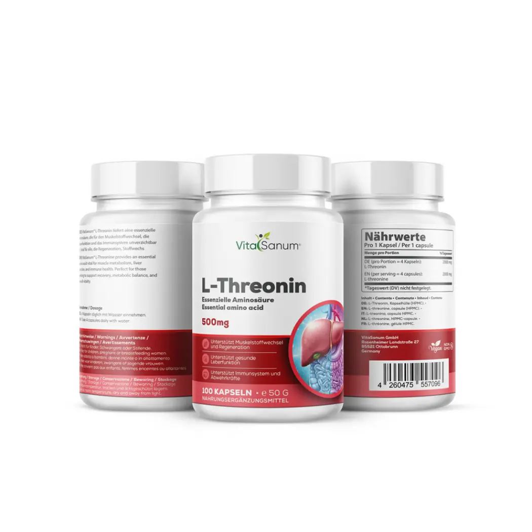 VitaSanum L-thréonine 2000 mg – 100 gélules — VitaSanum