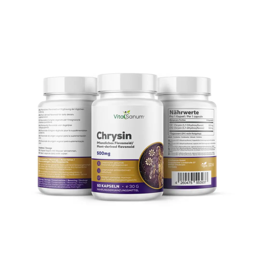 Chrysin 500 mg – 60 Kapseln — VitaSanum
