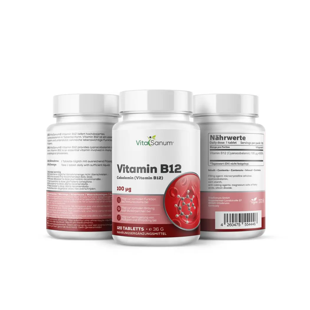 VitaSanum Vitamine B12 100 µg – 120 comprimés — VitaSanum