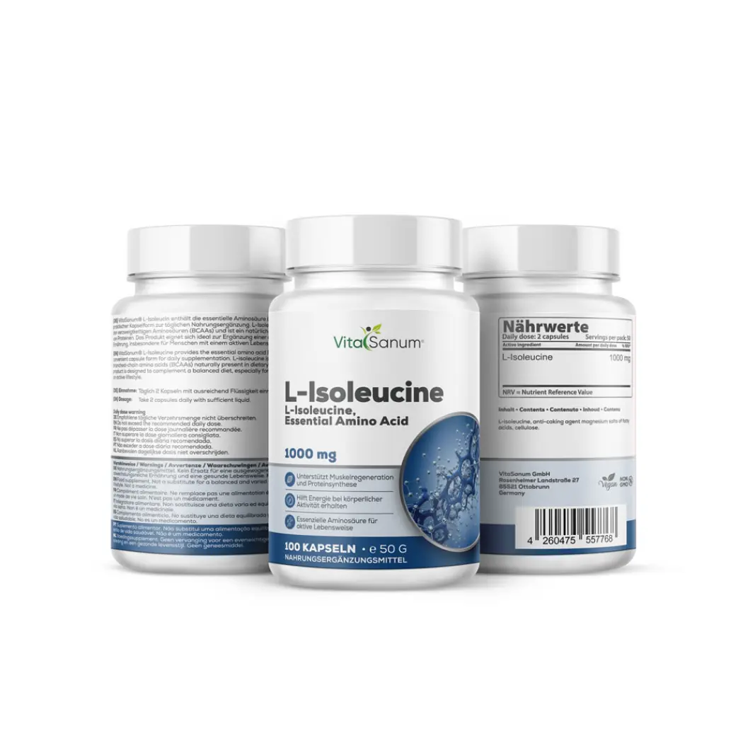 VitaSanum L-Isoleucin 1000 mg – 100 Kapseln — VitaSanum