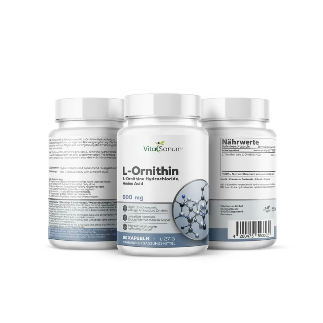 VitaSanum L-ornithine chlorhydrate 900 mg – 90 gélules — VitaSanum
