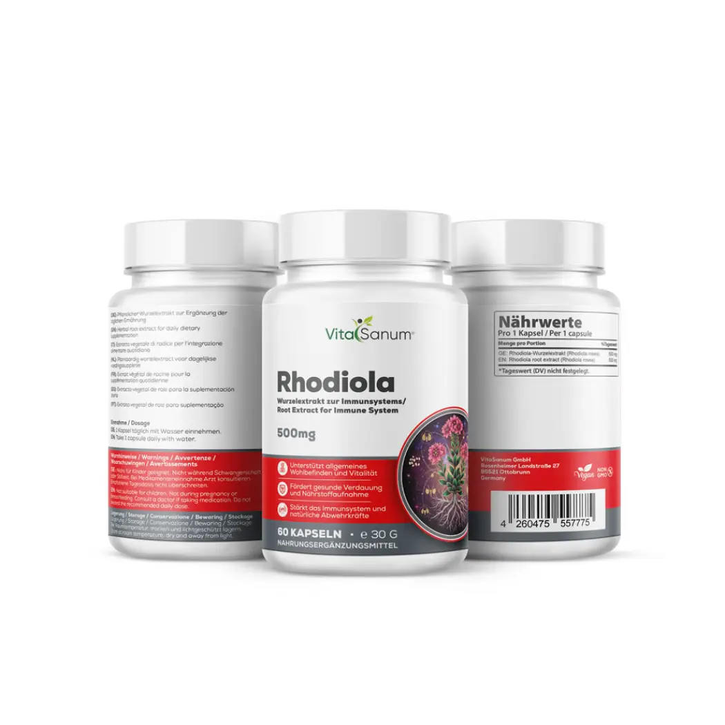 VitaSanum Rhodiola 500 mg – 60 gélules — VitaSanum
