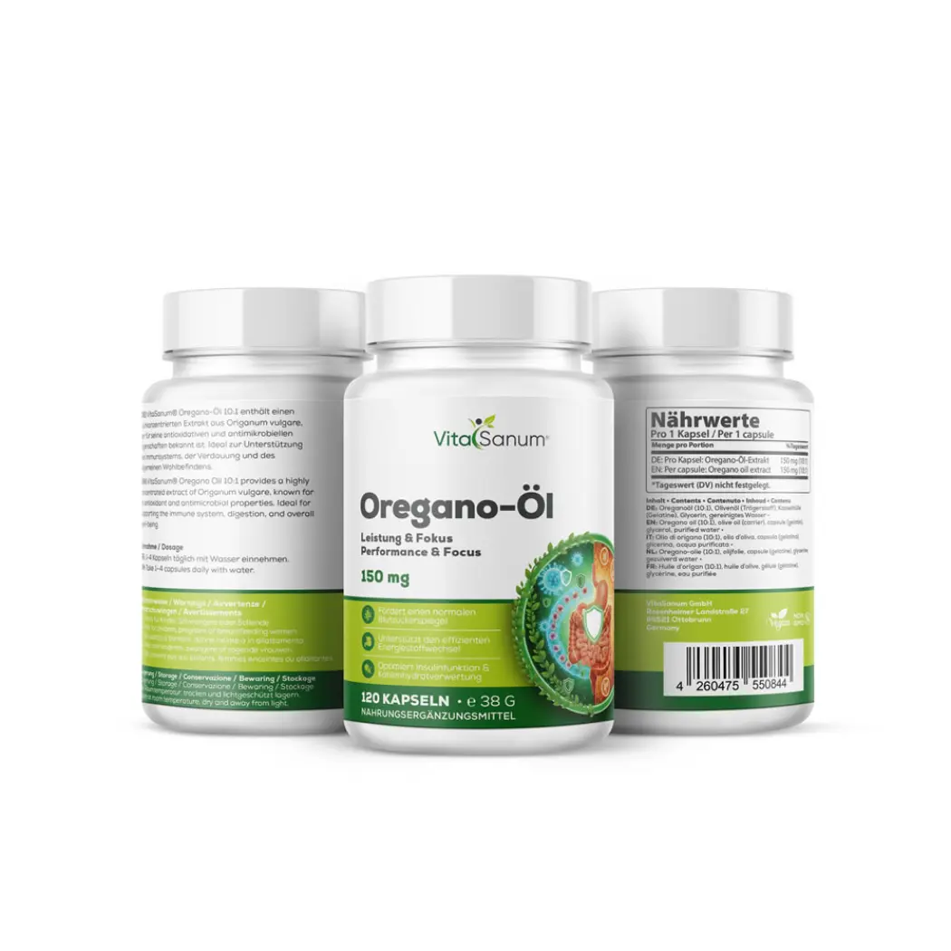 VitaSanum Huile d'origan 10:1 150 mg – 120 gélules — VitaSanum