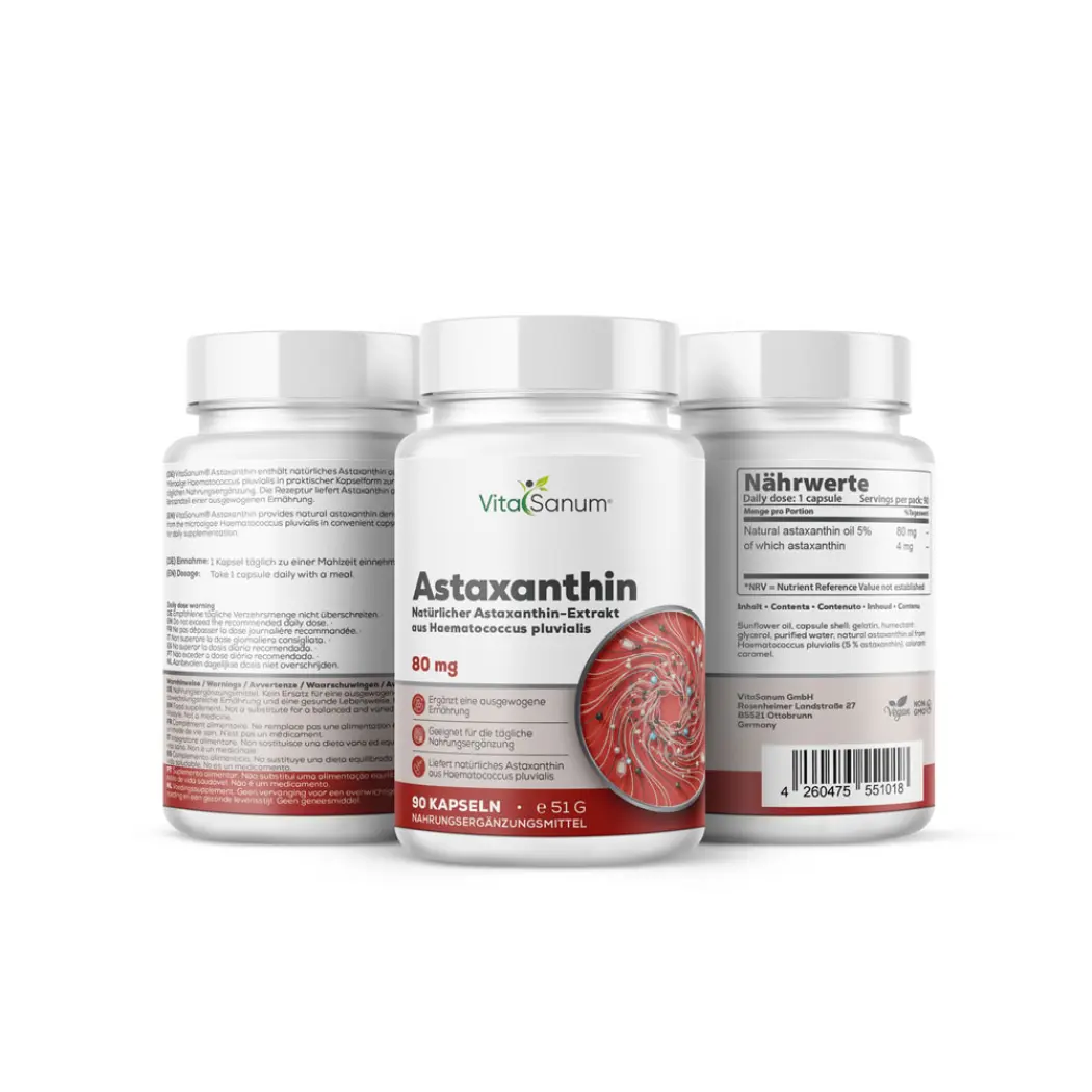 VitaSanum Astaxanthine naturelle 4 mg – 90 gélules — VitaSanum