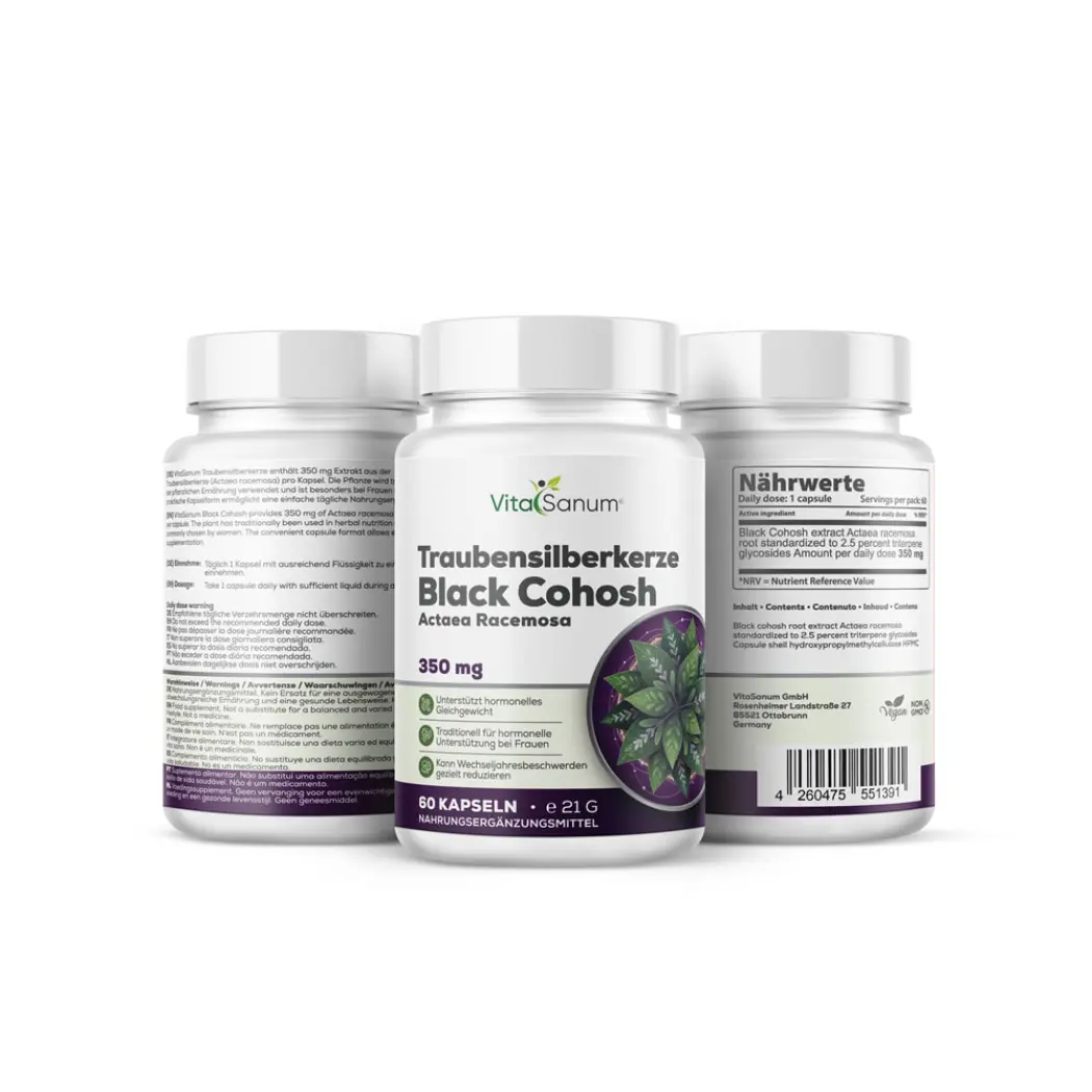 VitaSanum Actée à grappes noires 350 mg – 60 gélules — VitaSanum